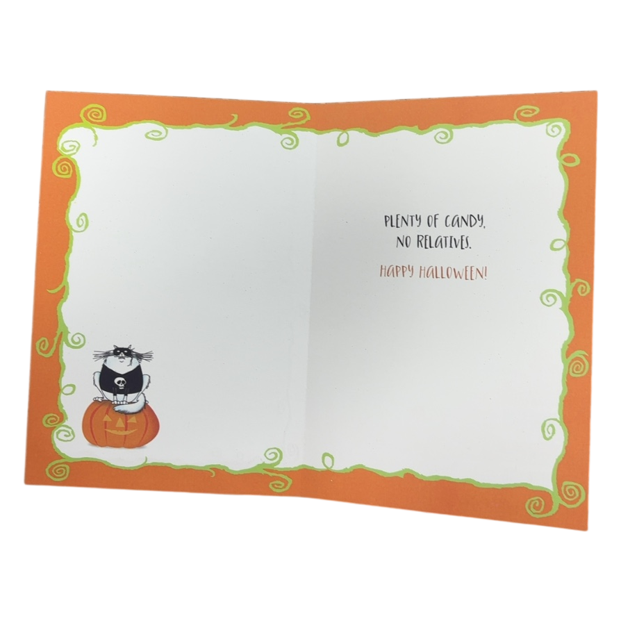 Plenty of Candy, No Relatives Halloween Card
