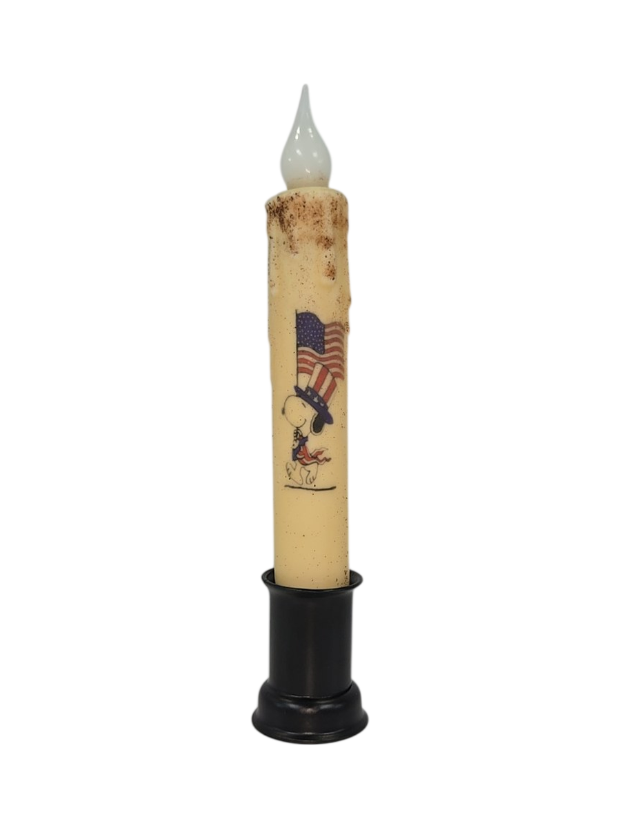 Patriotic Snoopy Taper Candle