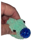 Mint Green Pom Pom Monster Squishy Stress Ball Toy