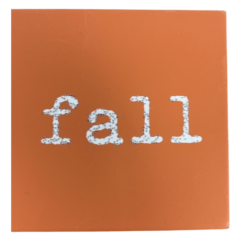 Hello Fall Glitter Wooden Tag Decor