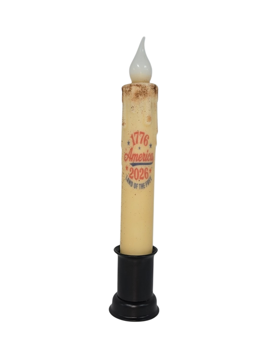 America 1776–2026 "Land of the Free" Taper Candle
