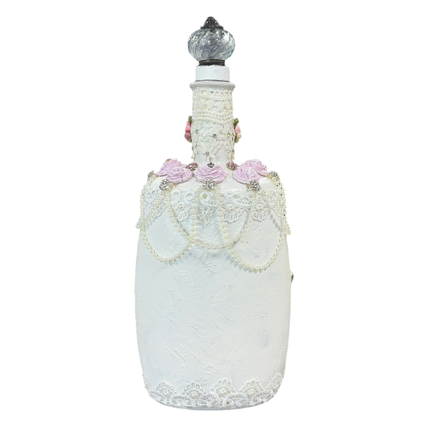 Shabby Chic Decorative Bottle