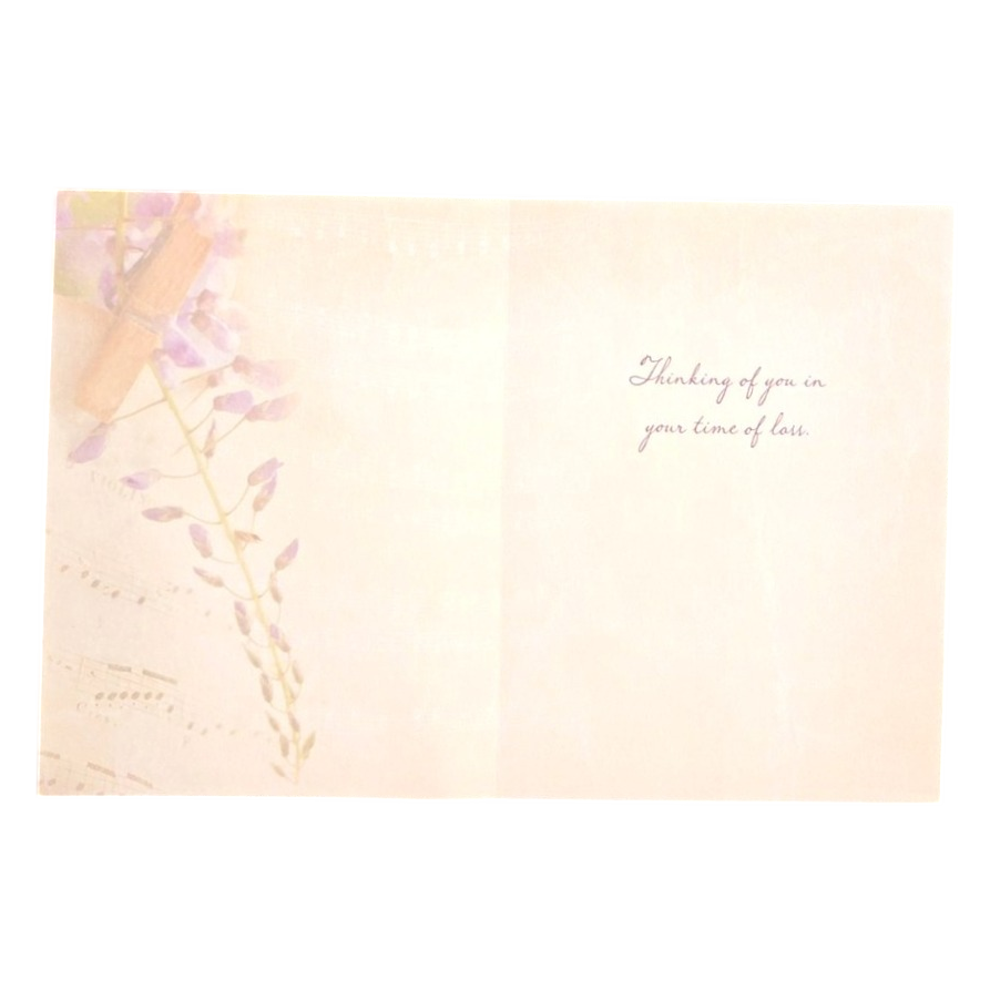 With Sympathy Lavender Floral Greeting Card