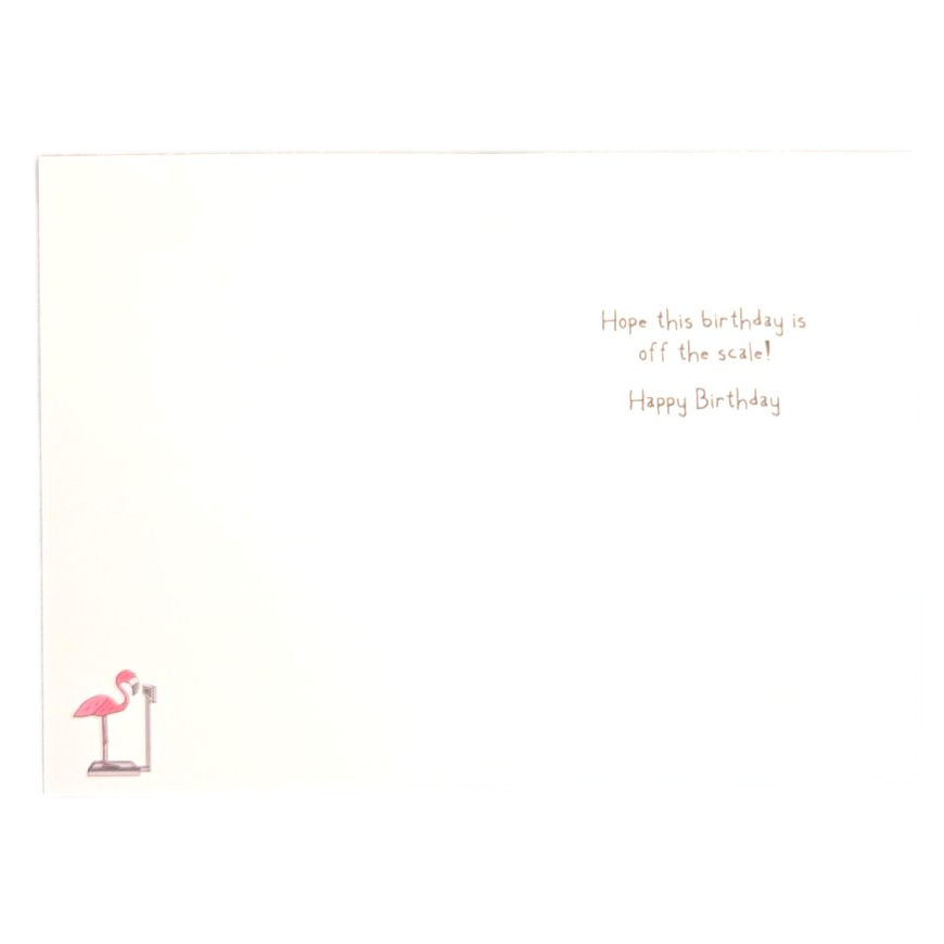 Funny Flamingo Scale Bathroom Humor Card