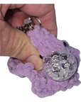 Purple Crochet Octopus Squishy Keychain