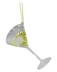 Glass Olive Martini Ornament