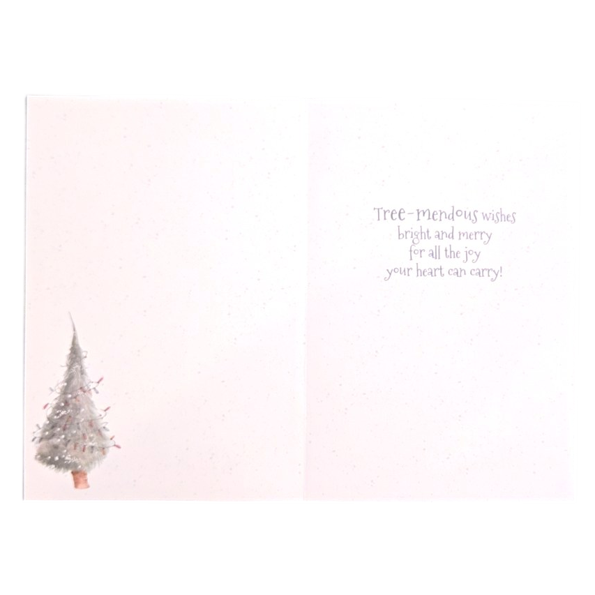 Happy Holidays Mouse with Christmas Tree Card