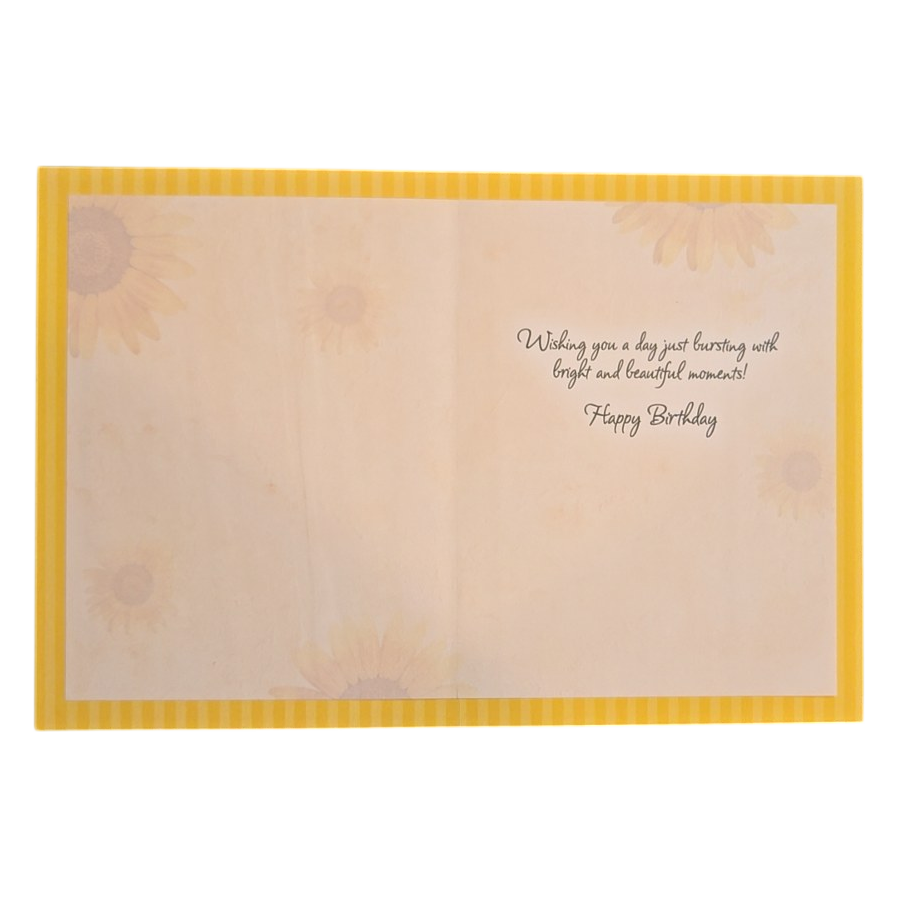 Sunflower Greeting Card Dark Background