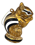 Chipmunk Glass Ornament