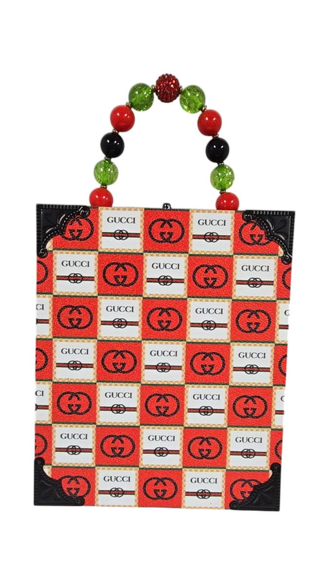 Vintage Christmas Gucci Inspired Cigar Box Handbag
