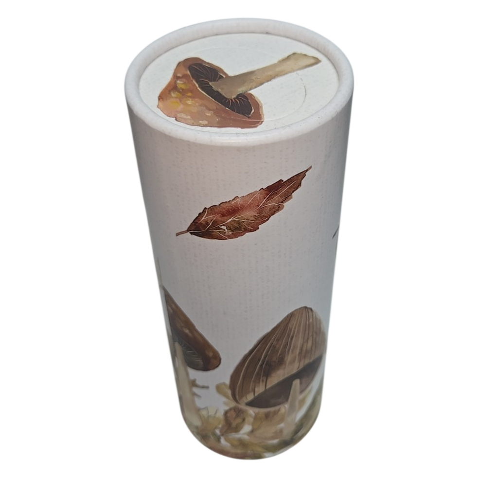 Mushroom &amp; Autumn Leaves Car Cup Holder Tissue Tube