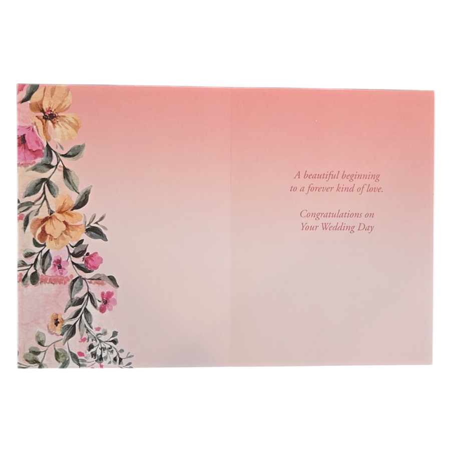 Floral Wedding Cake Greeting Card