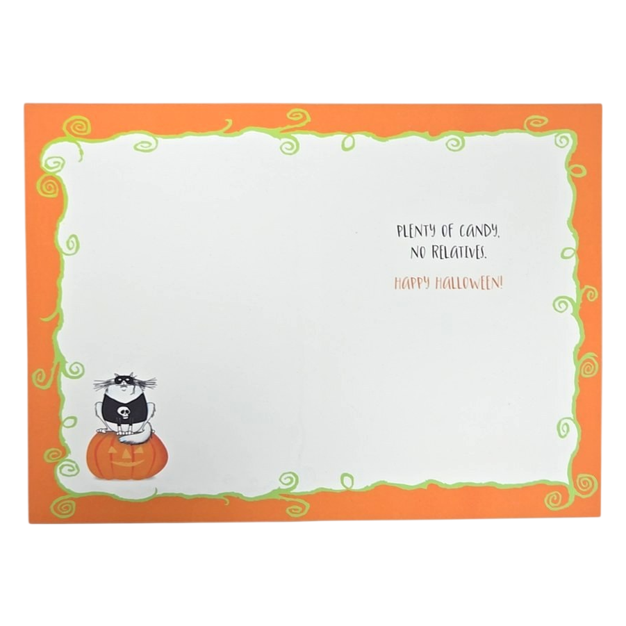 Plenty of Candy, No Relatives Halloween Card
