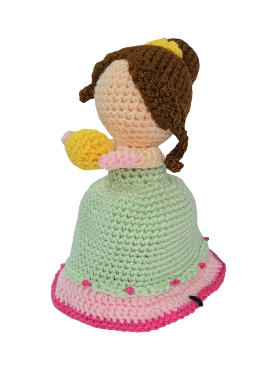 Handmade Crochet Princess And The Frog Amigurumi Doll