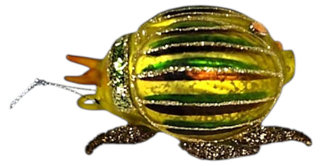 Glass Beetle Bug Ornament