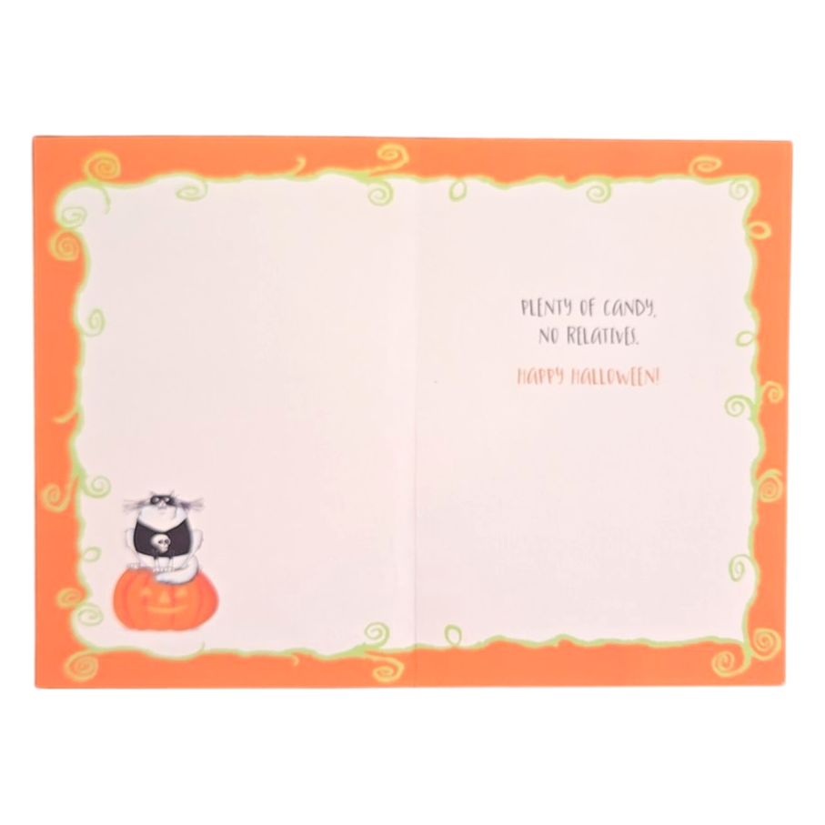Plenty of Candy, No Relatives Halloween Card