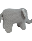 Grey Knit Elephant Stuffed Animal Plush Toy