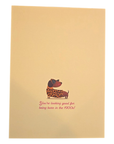 Happy Birthday Dachshund Leopard Print Card
