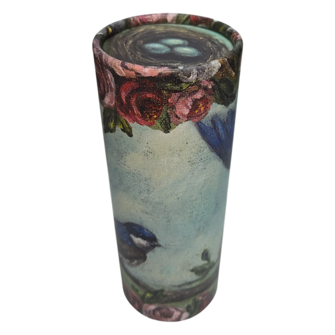 Bluebird &amp; Nest Vintage Art Tissue Tube – Cup Holder Size