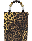 Coco Chanel Inspired Leopard Print Cigar Box Handbag