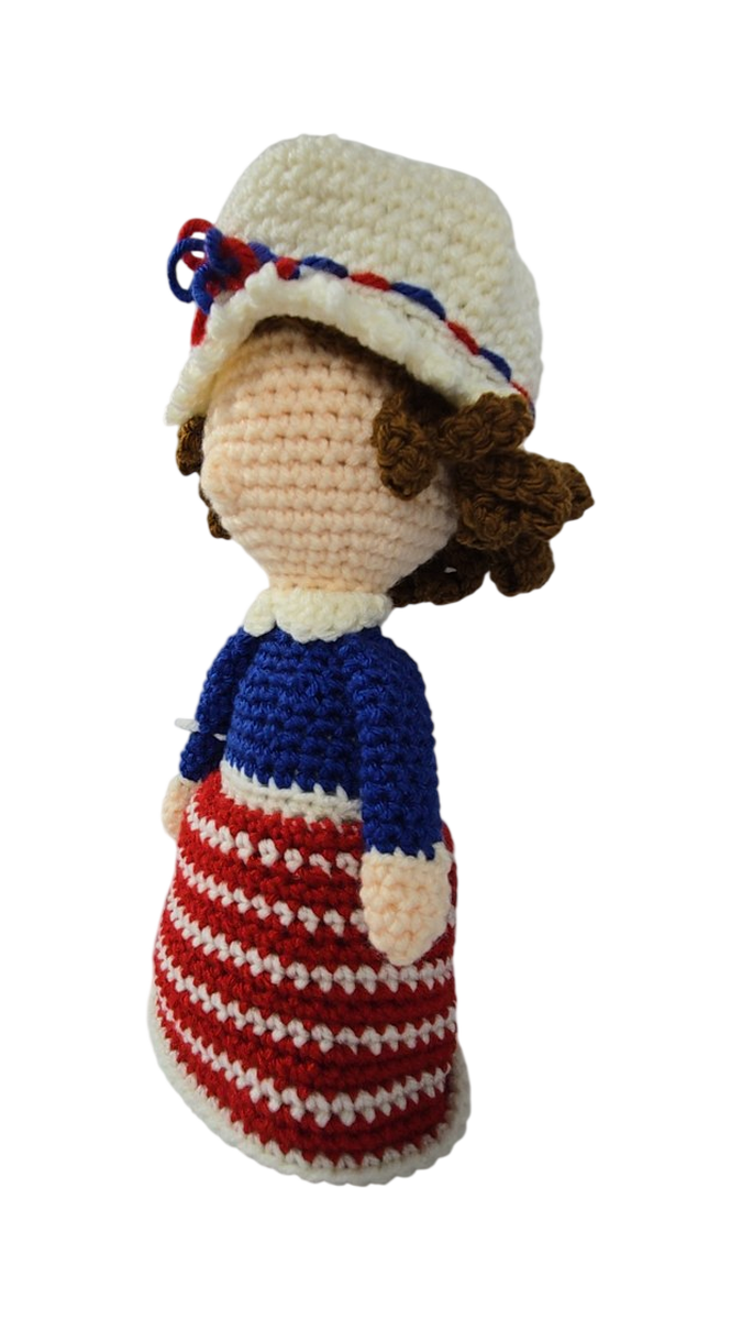 Patriotic Crochet Girl Doll – Red White &amp; Blue Amigurumi