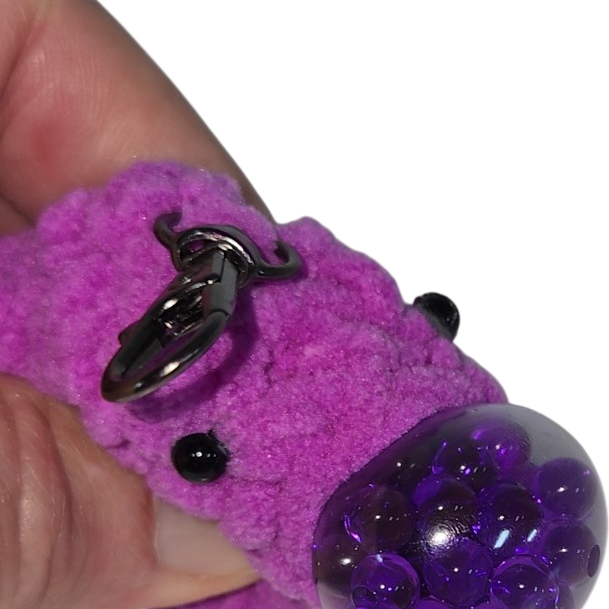Purple Crochet Blob Keychain Charm