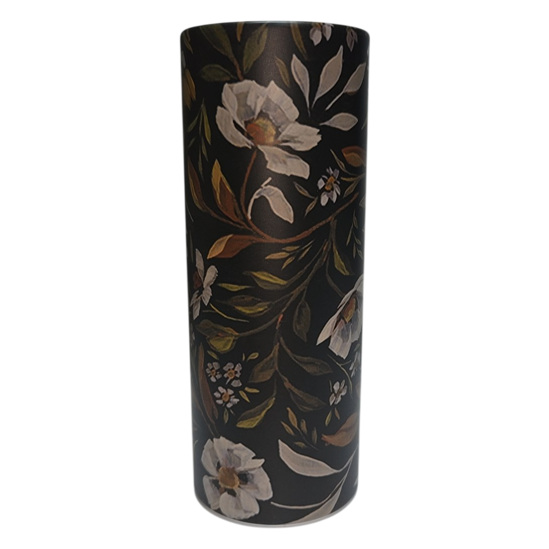 Floral Dark Botanical Car Cup Holder Tissue Tube