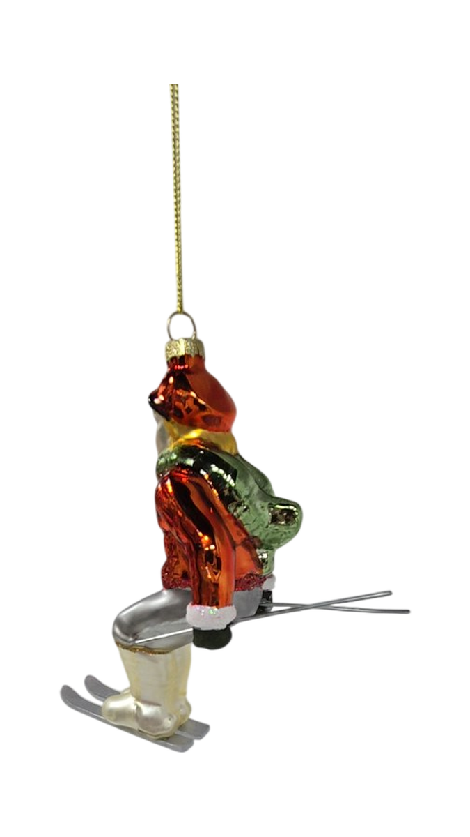 Red Skier Ornament