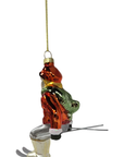 Red Skier Ornament