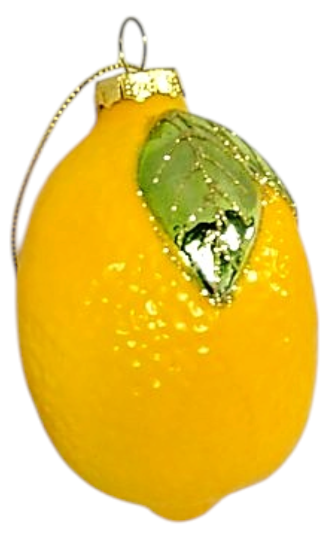 Lemon Glass Christmas Ornament