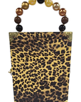 Artisan Cigar Box Handbag "The Lady And The Cheetah"