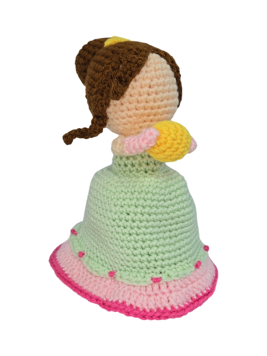 Handmade Crochet Princess And The Frog Amigurumi Doll