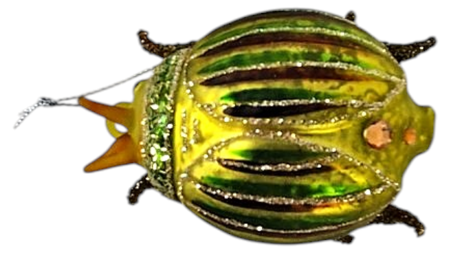 Glass Beetle Bug Ornament