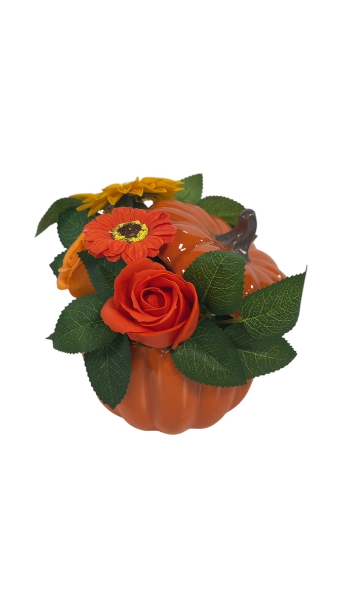 Soap Flowers Sunflowers in Pumpkin