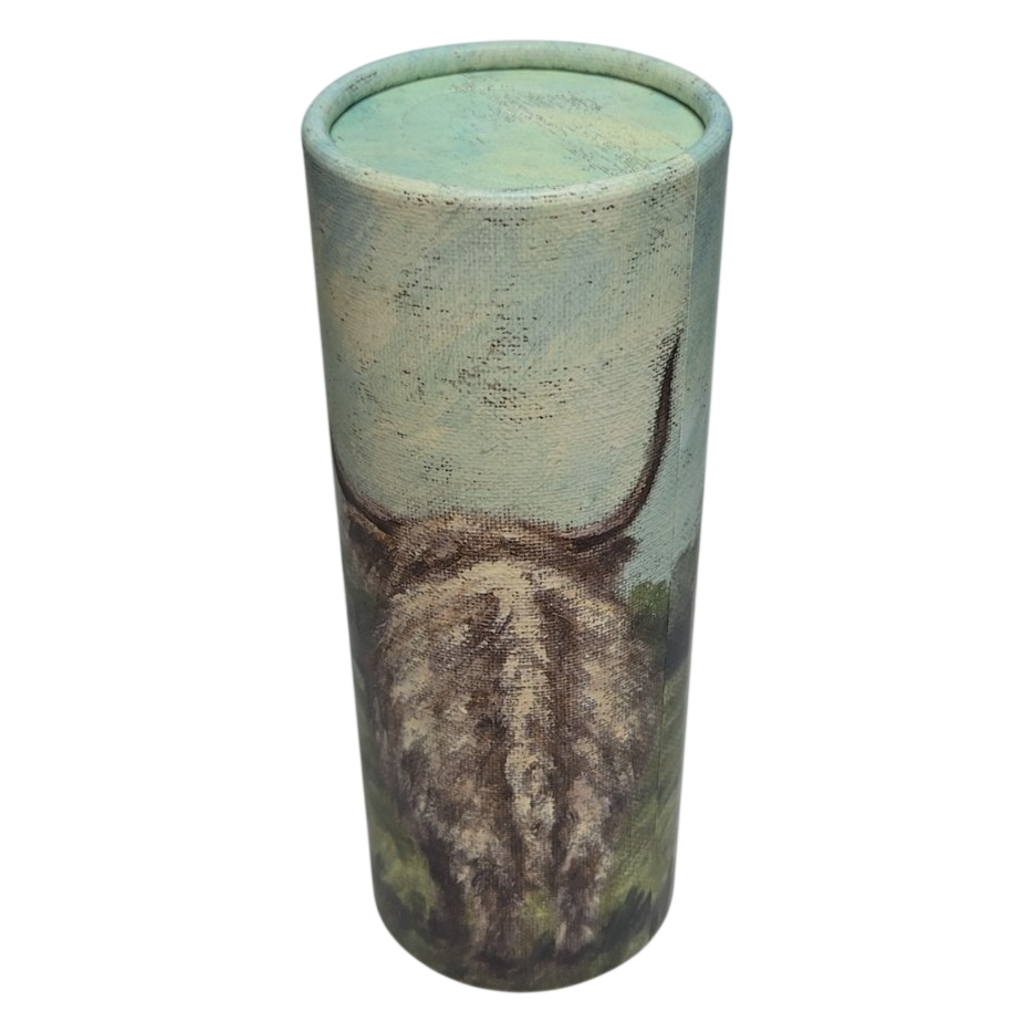 Highland Cow Tissue Tube – Cup Holder Sizelol