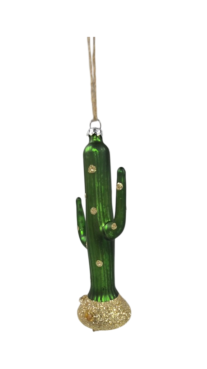 Saguaro Cactus Glass Ornament