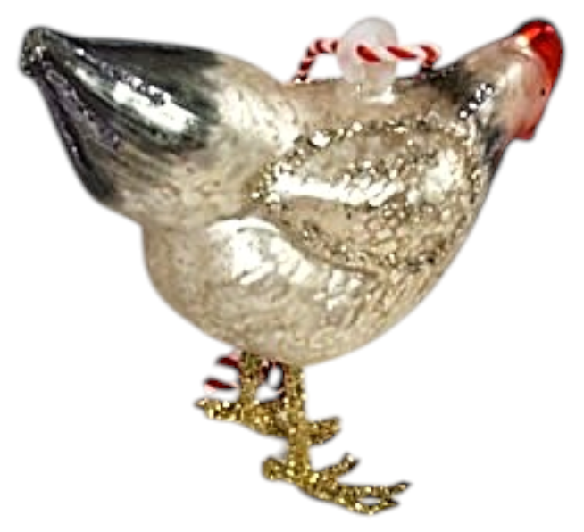 Rooster Glass Ornament