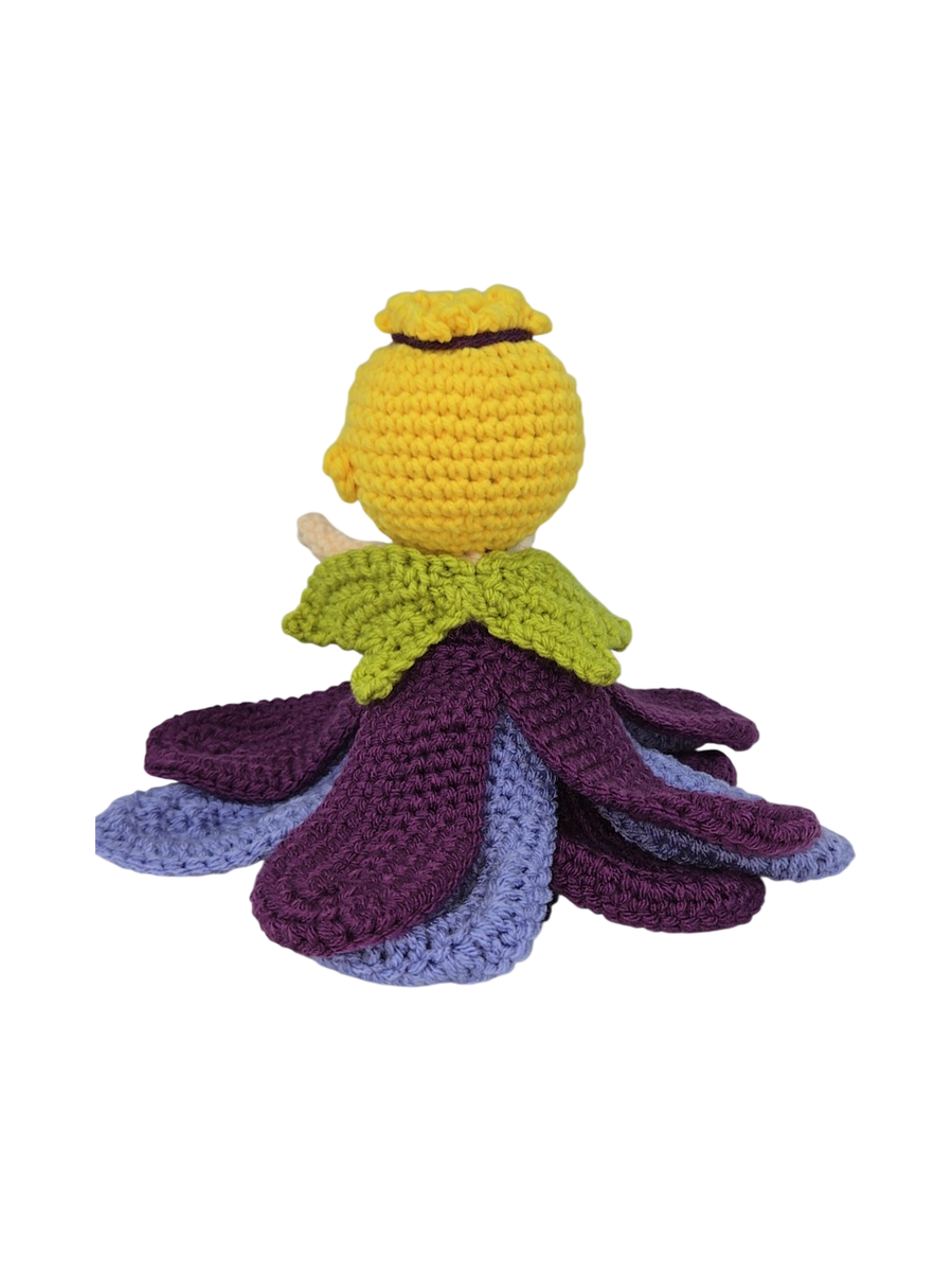 Handmade Amigurumi Crochet Princess Peony Doll – Purple &amp; Lavender