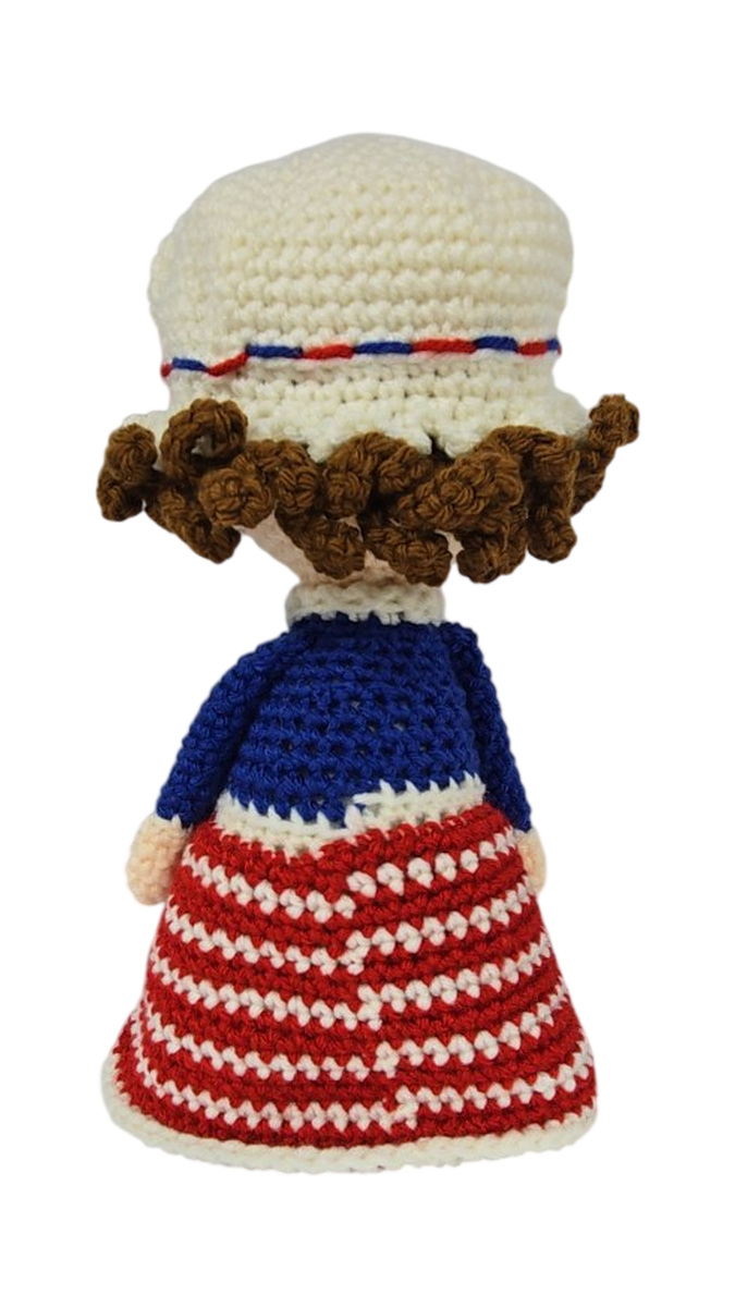 Patriotic Crochet Girl Doll – Red White &amp; Blue Amigurumi