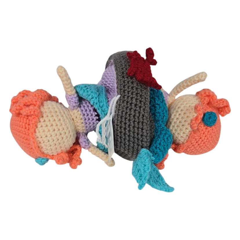 Crochet Mermaid Squishy Amigurumi Doll on Rock