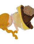 Handmade Crochet Princess Doll Amigurumi – Blonde Girl in Yellow Dress
