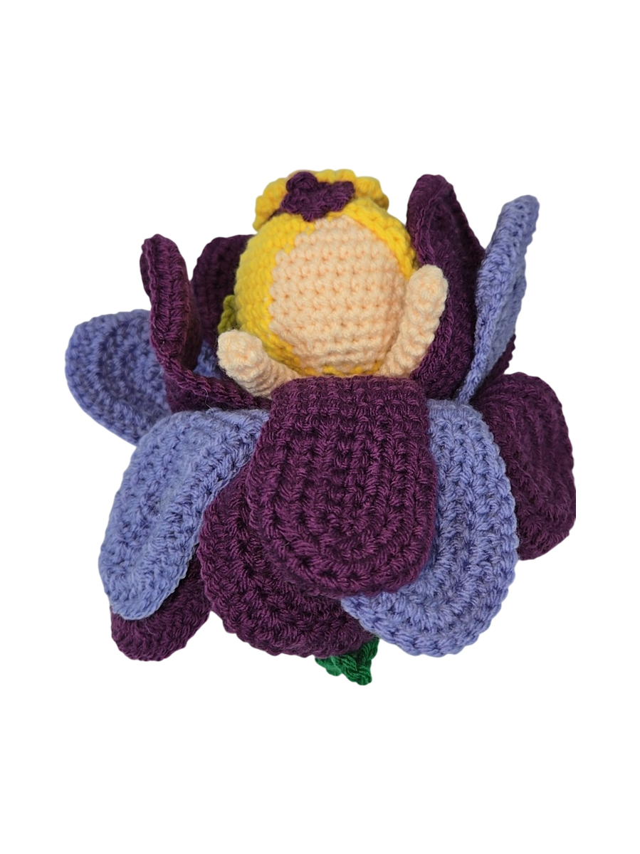 Handmade Amigurumi Crochet Princess Peony Doll – Purple &amp; Lavender