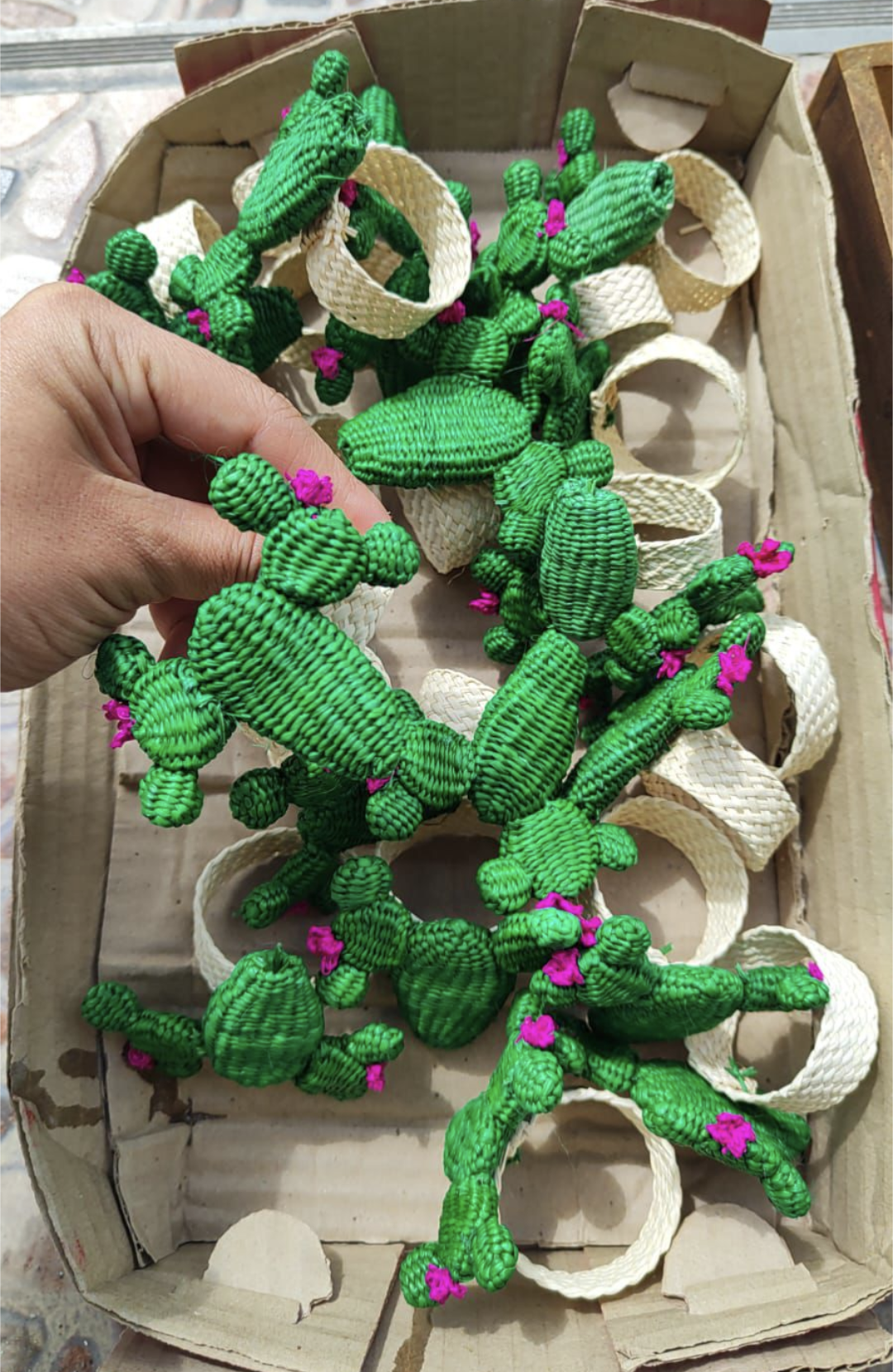 Cactus Handwoven Iraca Napkin Ring