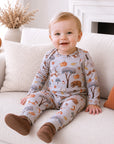 Forest Frolic Baby Romper - Soft Bamboo Fall Outfit