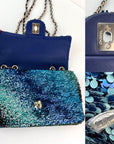 Chanel Shaded Calfskin Sequins Mini Flap Shoulder Bag