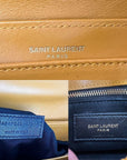 Saint Laurent Calfskin Quilted Toy Loulou Yellow Crossbody Bag