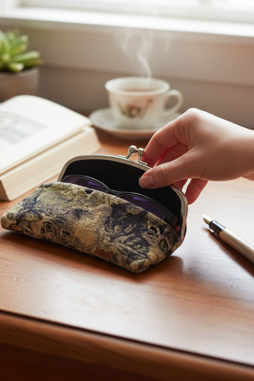 Cats Tapestry Eye Glass Case