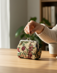 Morning Garden Tapestry Kiss Lock Coin Purse