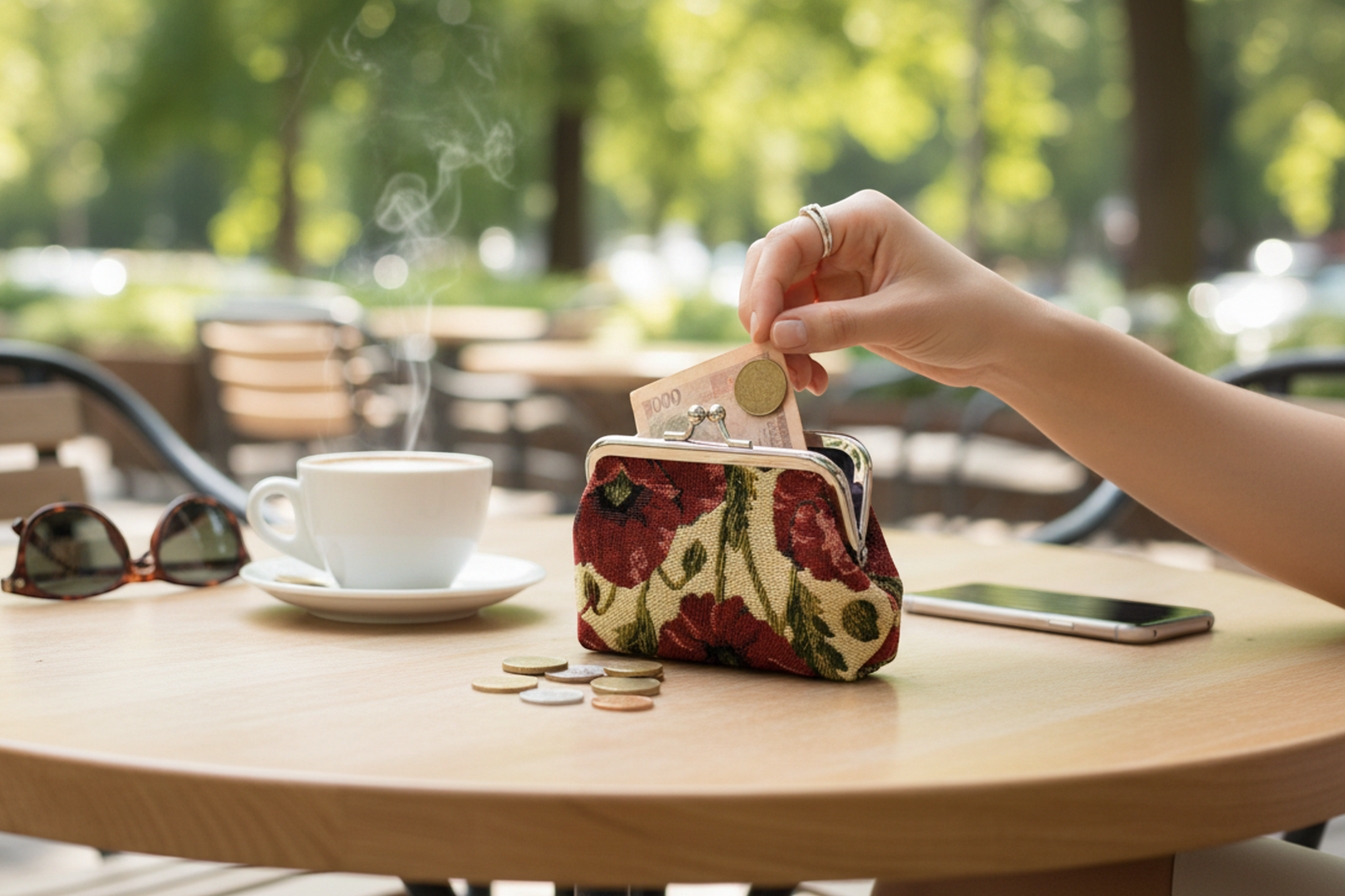 Poppy Tapestry Kiss Lock Coin Purse
