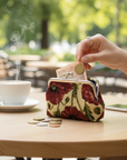 Poppy Tapestry Kiss Lock Coin Purse